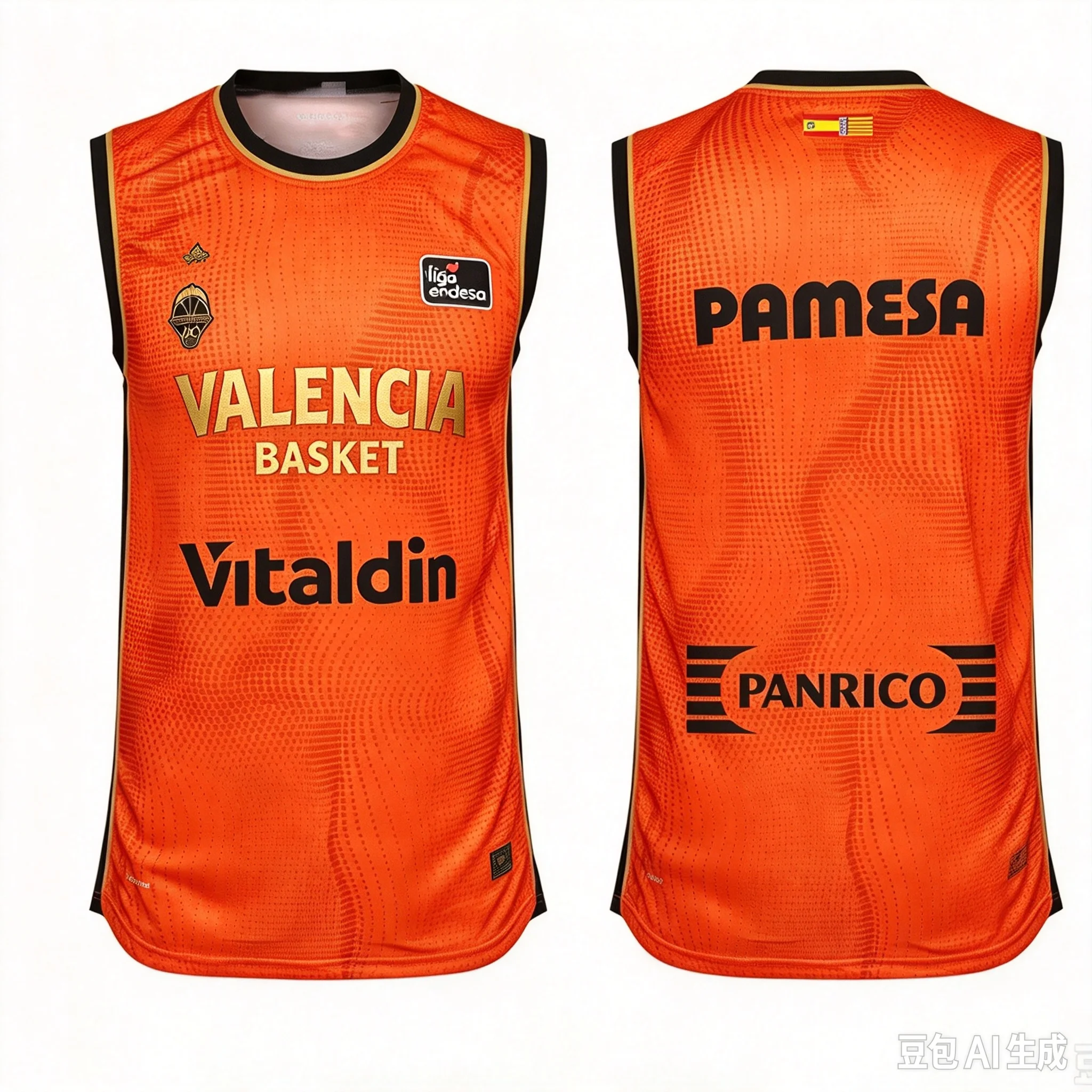 26-27 Kids Basketball Jersey Valencia Basket Spanish comfortable and breathable a special edition for Spanish basketball fans