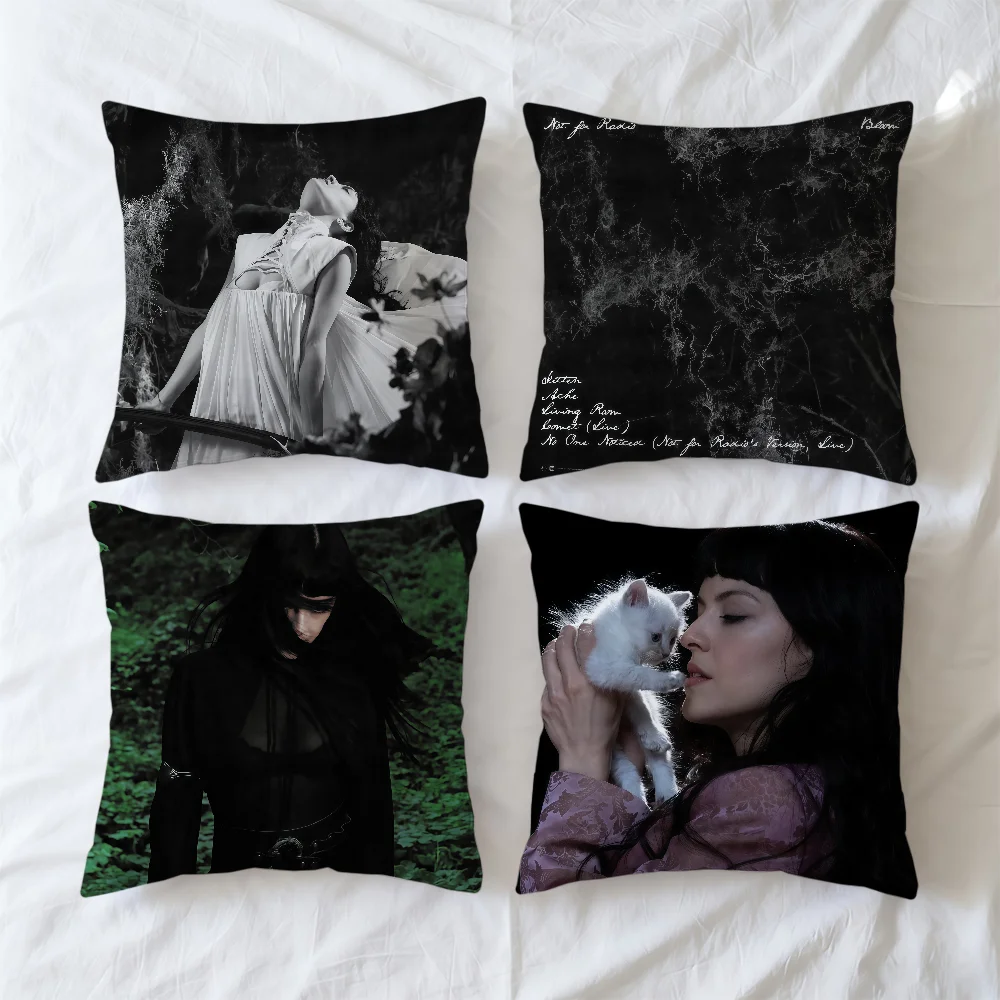 Cushion B-BloomS Physical Cover Square Radio Decorative Throw Release Pillow Case Sofa Bed Living Room Anniversary Not Gifts