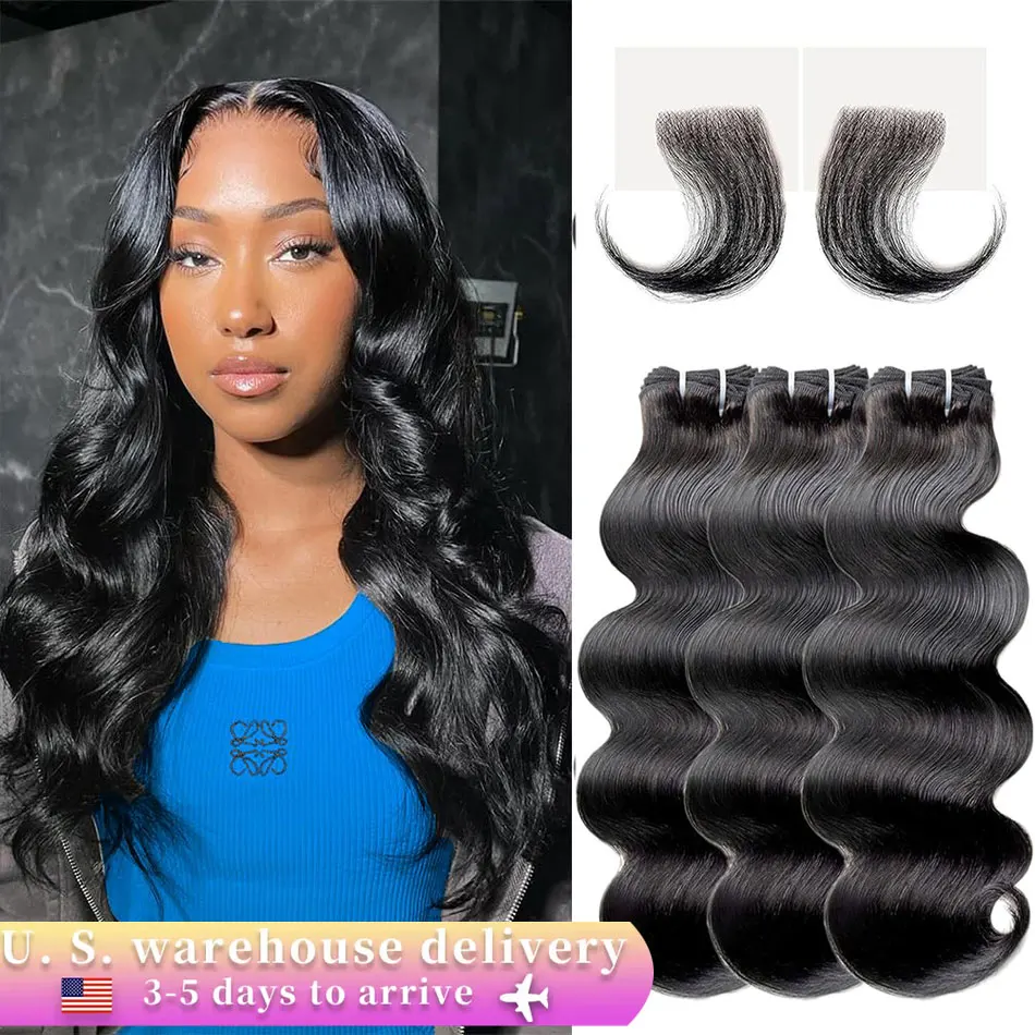 Pacotes brasileiros do Weave do cabelo humano, extensões do cabelo de Remy, onda solta do corpo, preto natural, 1 PC, 3 Pcs, 4 Pcs