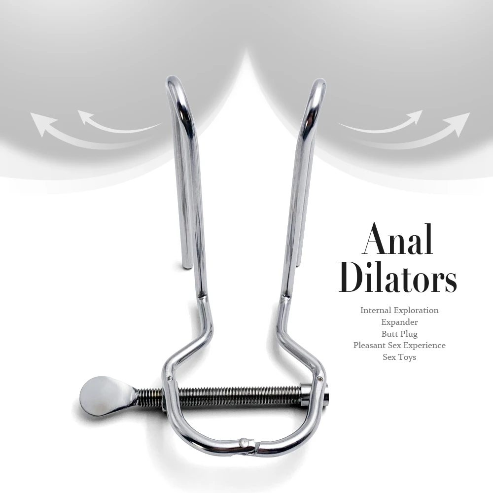 Stainless Steel Anal Vagina Spreader Expander Adjustable Anus Butt Plug Speculum BDSM SM Adult Sex Toys for Men Women Gay