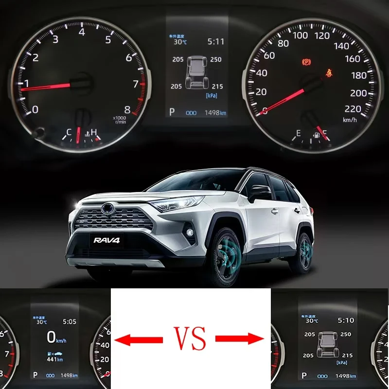 نظام مراقبة مستشعر ضغط الإطارات TPMS للسيارة الذكية لسيارة Toyota Rav4 2019-2024 Xa50 شاشة LCD رقمية إنذار أمان السيارات