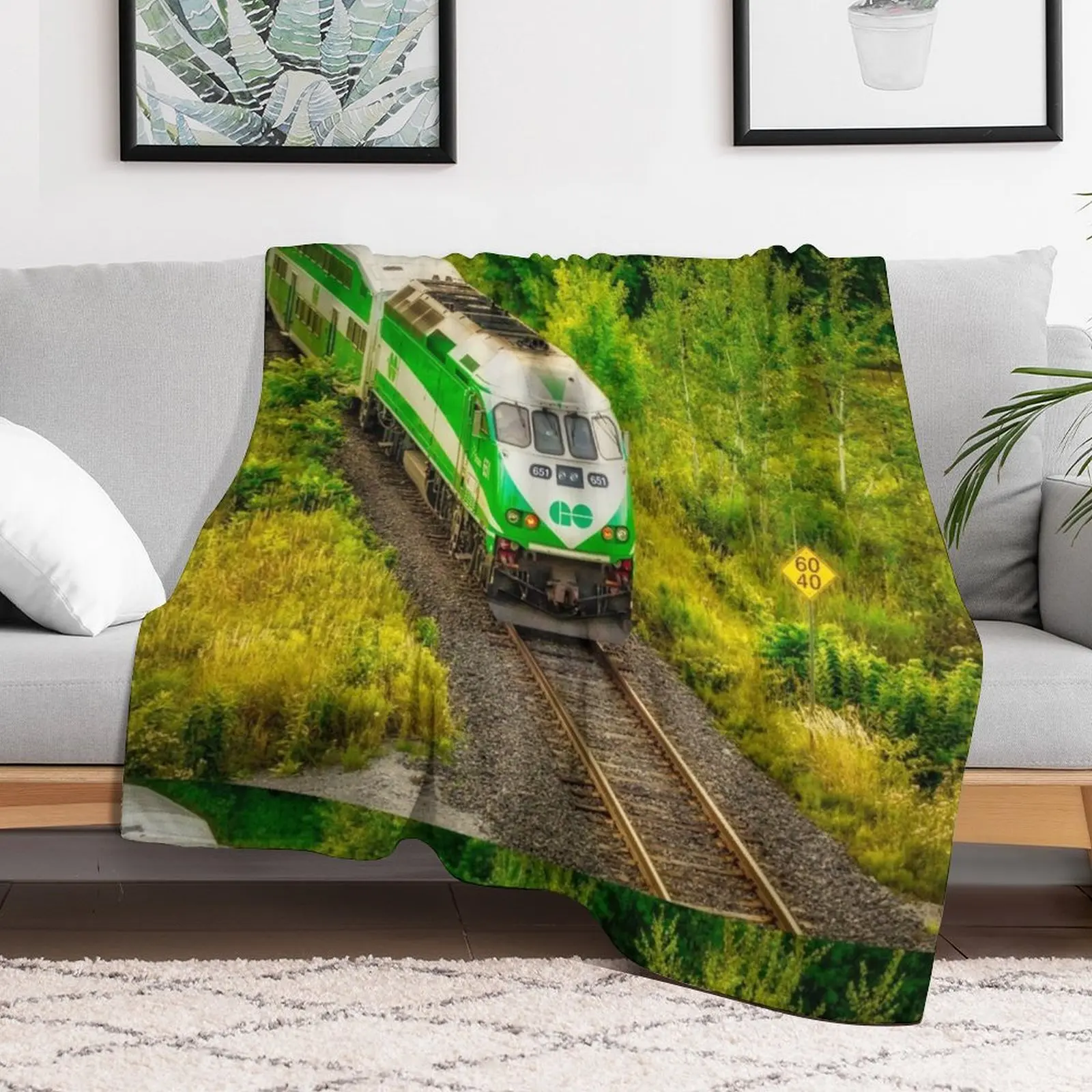 Go Train On Tracks 1 Throw Blanket For Sofa Thin Blankets For Sofas Vintage Thin Blankets