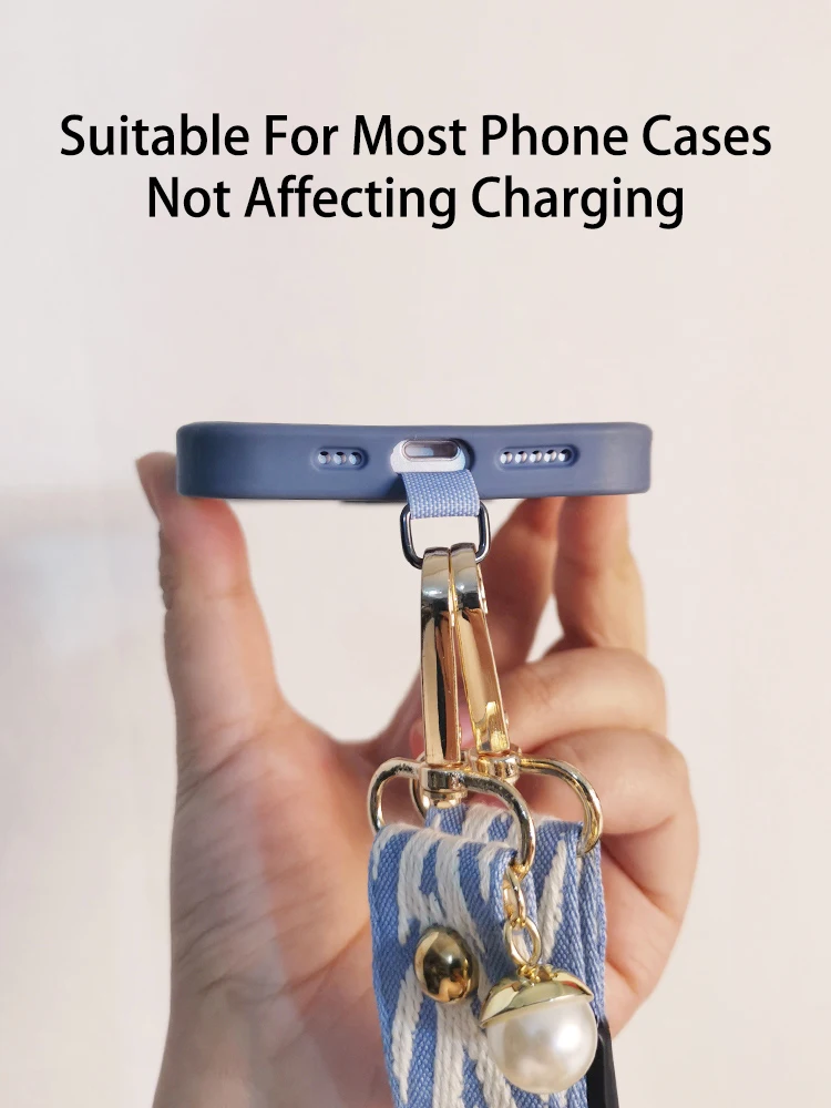 Cordón cruzado ajustable para teléfono móvil, cordones colgantes de cuello largo con tarjeta de junta Universal para todas las fundas de teléfono móvil