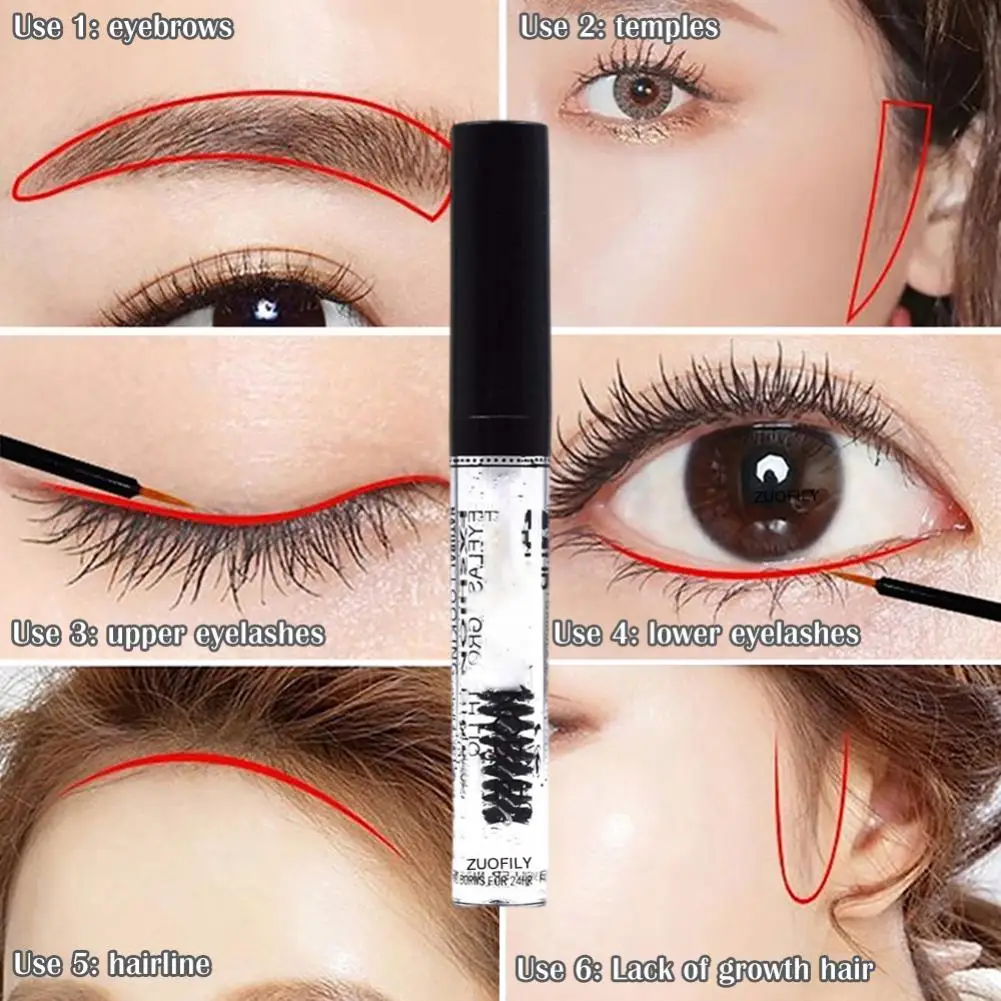 1Pcs Wimpergroei Gel Enhancer Natuurlijke Lash Wimpers Mascara Verlenging Transparante Snelle Droge Wenkbrauw Groei Vloeistof Cosmetica