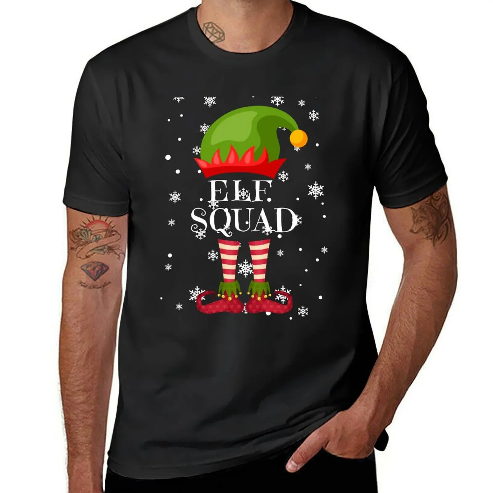 

Elf Squad Matching Christmas Ugly Family Group T-Shirt sublime gifts for boyfriend customs men t shirt