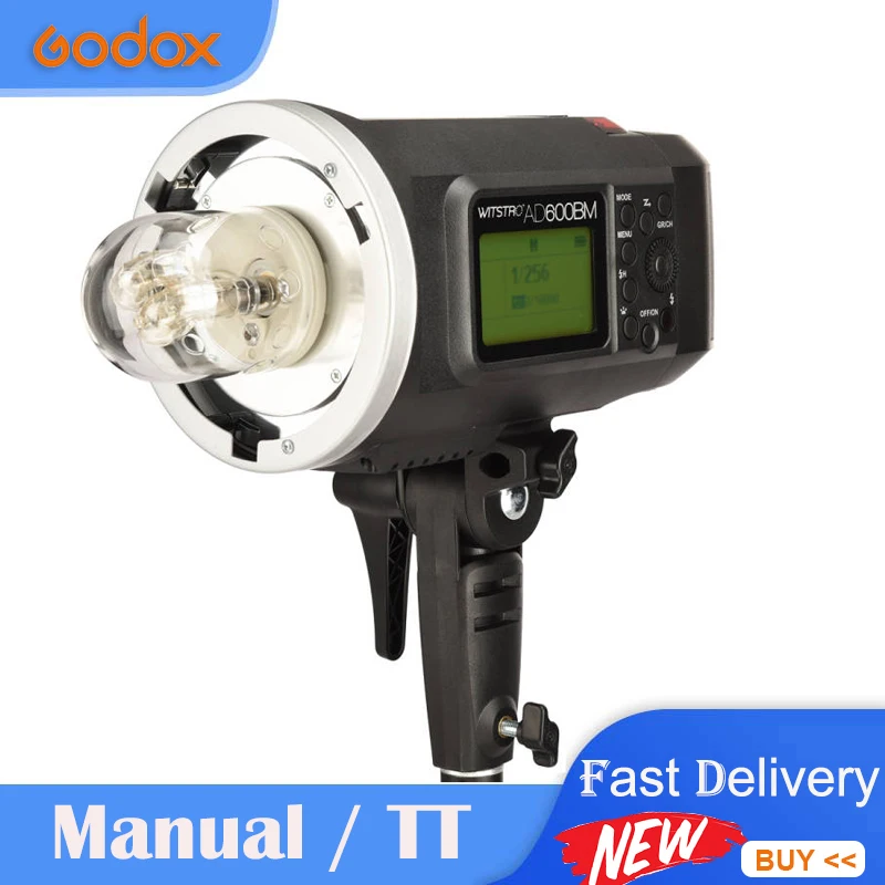 

Godox AD600B AD600BM Bowens Mount 600Ws GN87 High Speed Sync Outdoor Flash Strobe Light 2.4G Wireless X System 8700mAh Battery