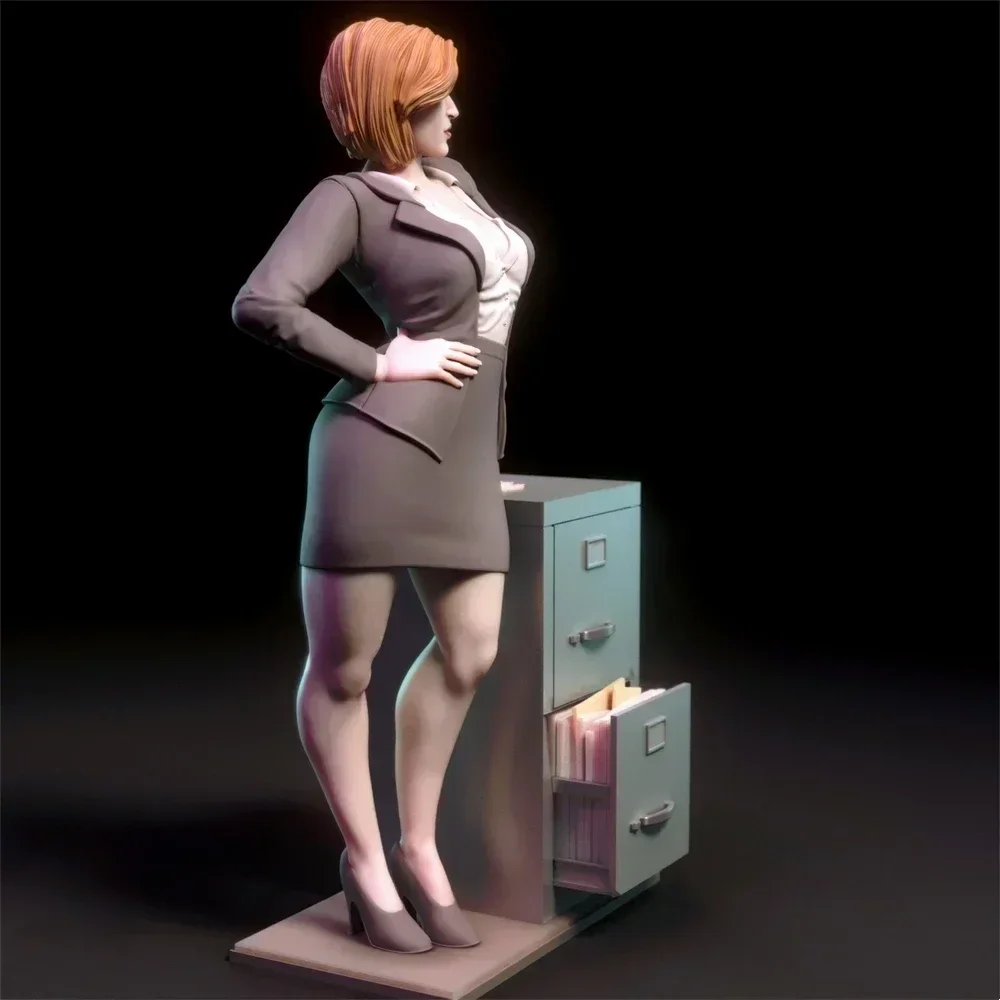 Dana Scully Hars 75Mm Figuur Model Kit 1/24 Schaal Miniatuur Model Kit Ongeverfde Kits Plastic Model