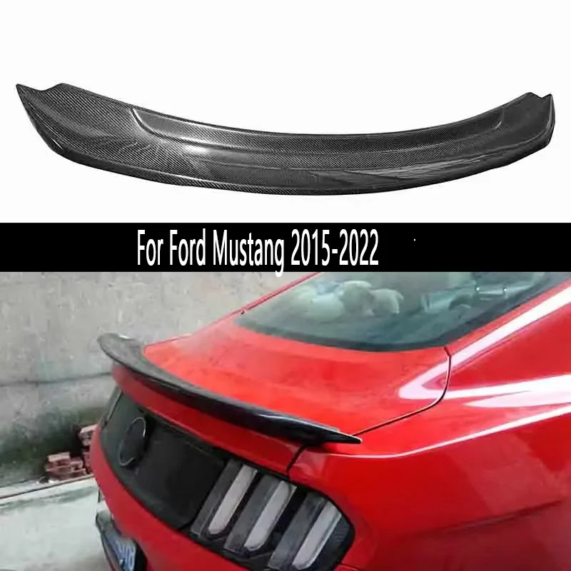 

For Ford Mustang 2015+ GT High quality Carbon Fiber Tail fins Rear Trunk Spoiler Guide Wing Rear Wing upgraded body kit