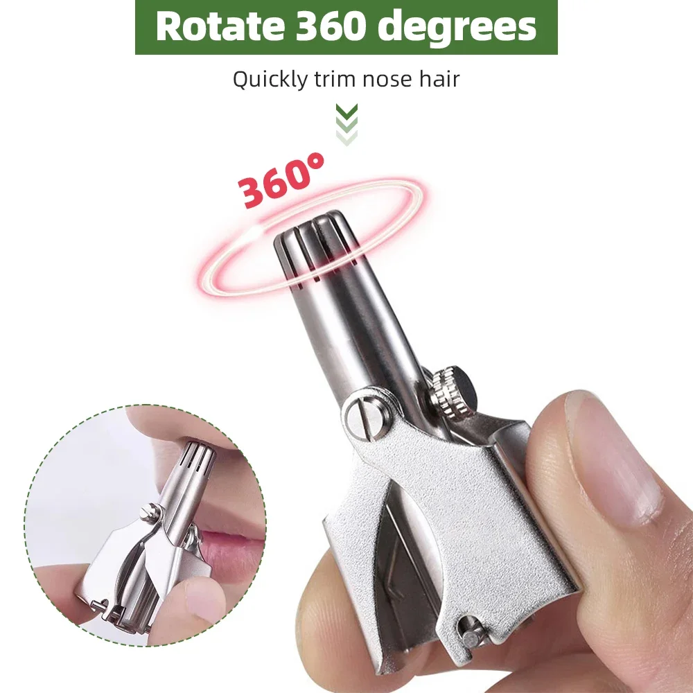 Mini rifinitore per orecchie da naso impermeabile per uomo parrucchiere rasoio per rasoio da naso portatile lavabile manuale in acciaio inossidabile