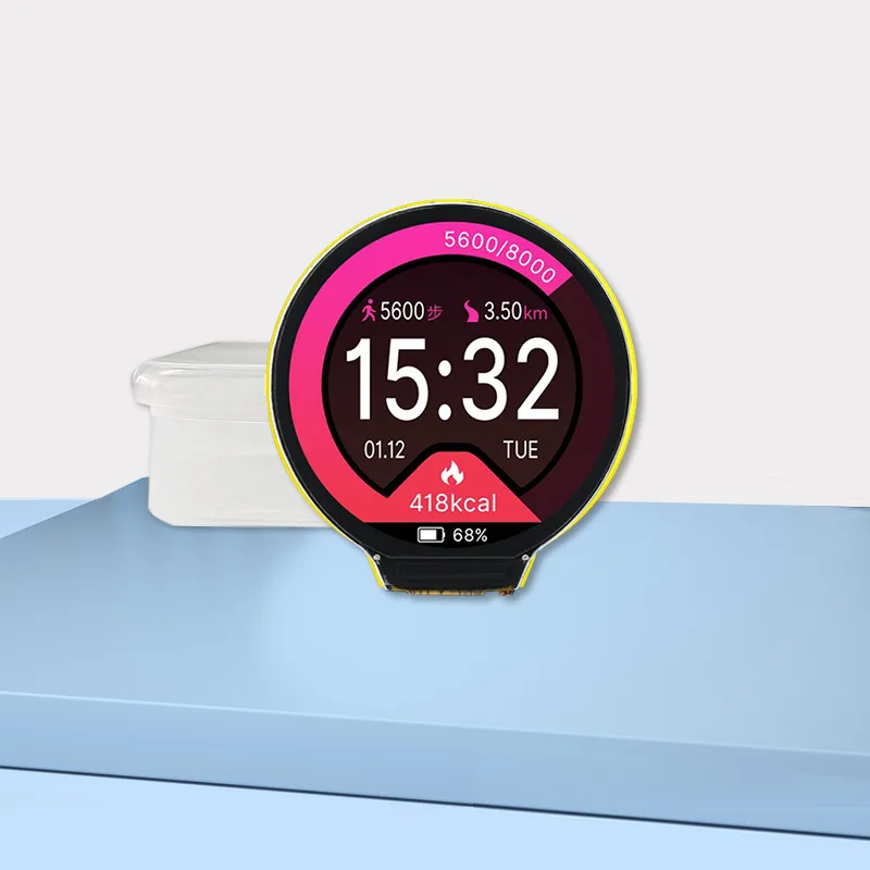 ESP32-C3 development board, 1.28-inch circular LCD display, touch screen with housing, wifi and Bluetooth