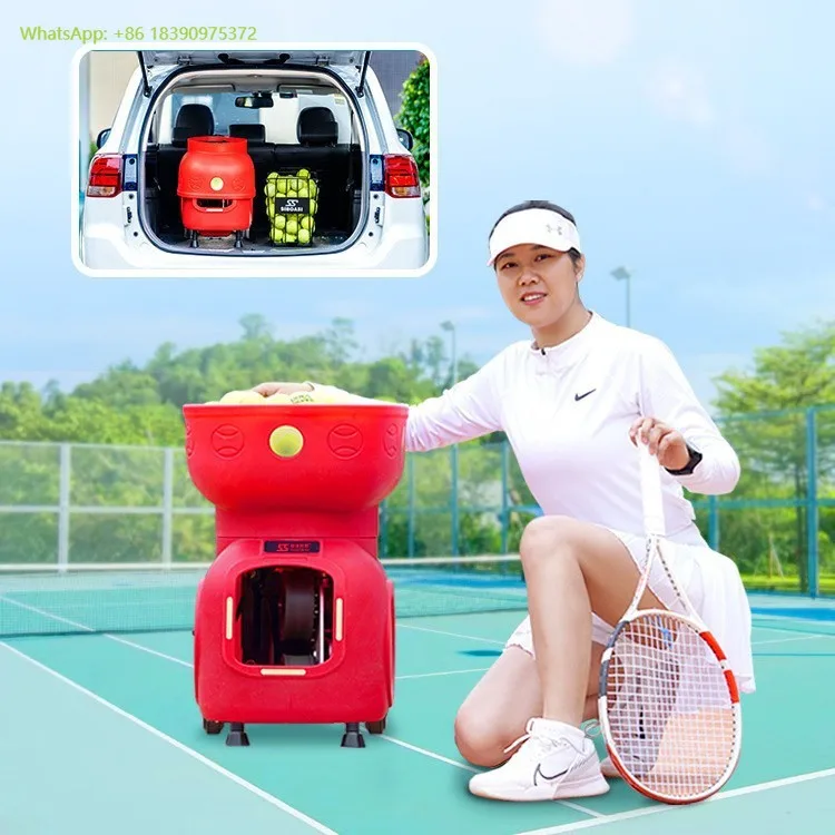 

SBOAS T3 Tennis Serve Machine Smart Automatic Portable Single Player Trainer Launcher with Metal ABS Indoor/Outdoor Use