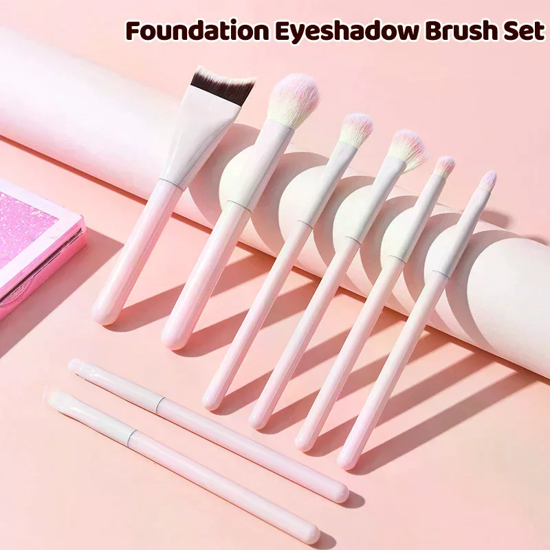 1/8 PCS Makeup Brushes Set Eye Shadow Foundation Women Cosmetic Brush Eyeshadow Blush Beauty Soft Hair Make Up Tools With Bag