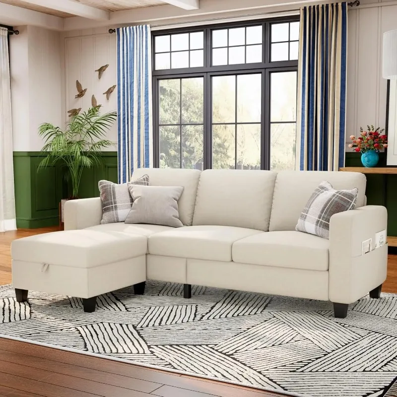 78 Inch Convertible L-Shaped Modular Sectional Sofa 3 Seater Pet Friendly Washable Cover Custom Living Room Couch Furniture