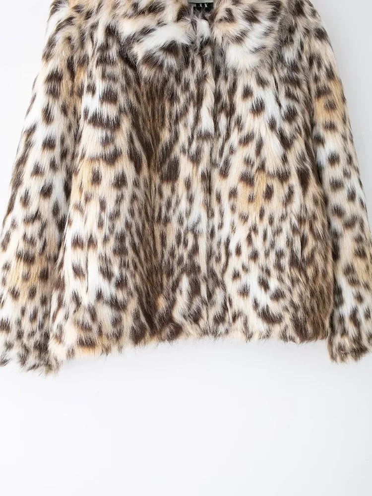 KUCLUT 여성용 따뜻한 인조 모피 재킷, 여성용 버튼 포켓, 턴다운 칼라 코트, 푹신한 겉옷, 겨울