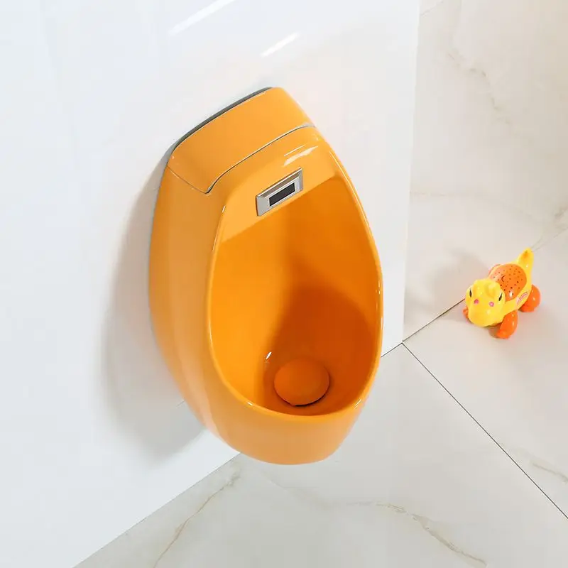 Commercial urinal ceramic colored men's urinal automatic flush sensing urinal for children's floor urinal