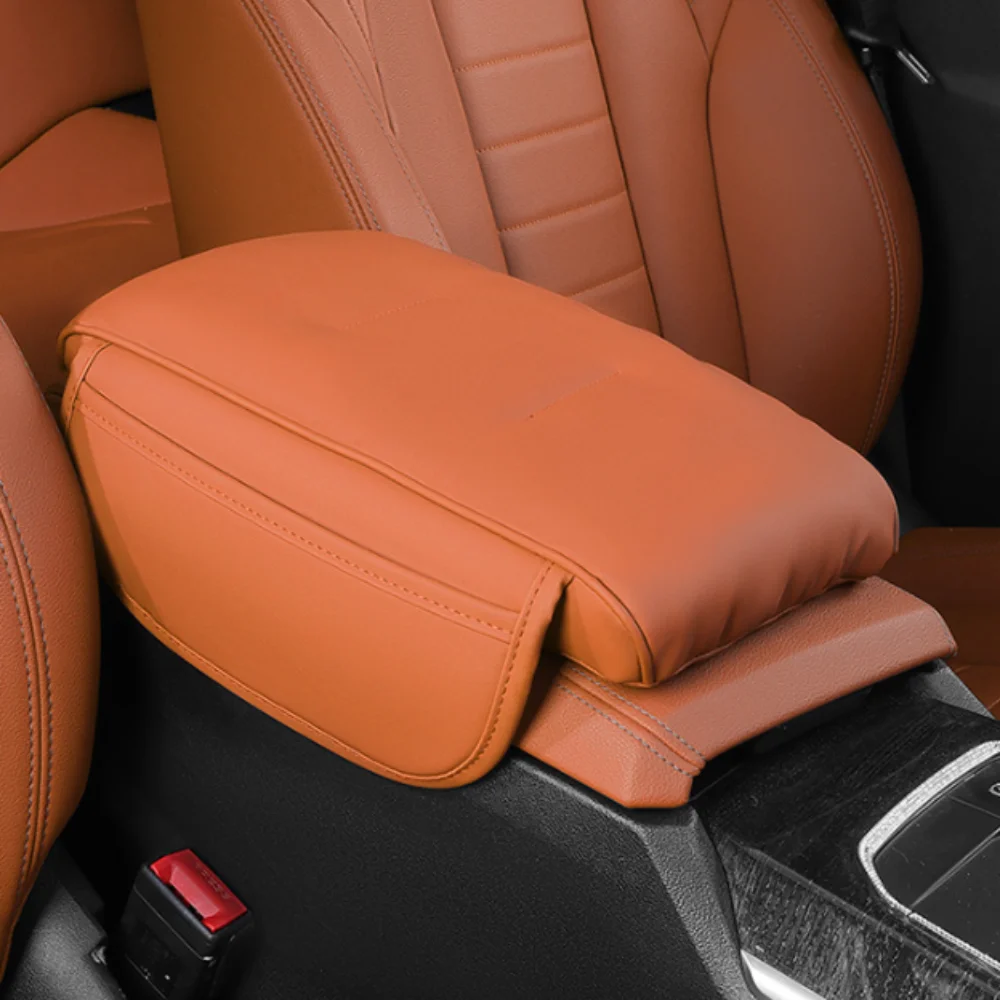 PU Leather Car Arm Rest Box Thicken Design Both Side Storage Center Console Storage Luxury Style Arm Rest Expander Car Interior