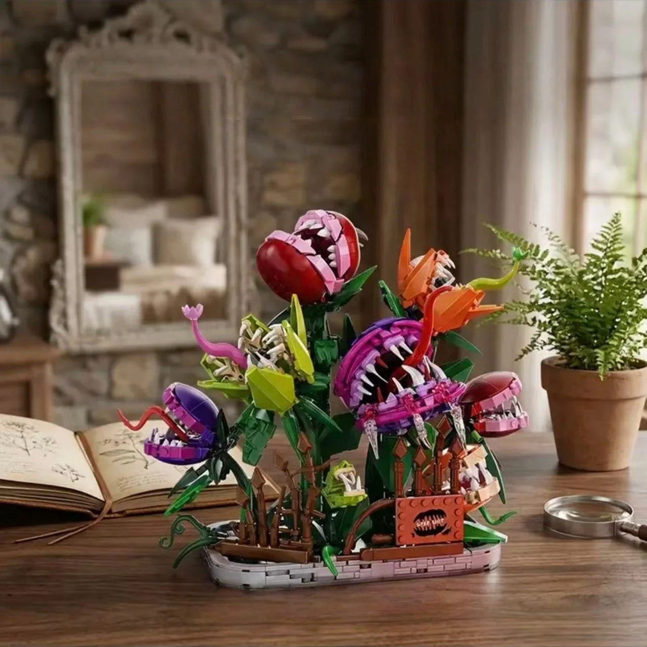 

Piranha Flower Building Blocks, Green Plant Building Block Set, Suitable as Birthday Gifts for Family or Friends, Christmas Gifts, Valentine's Day Gifts, Halloween Gifts