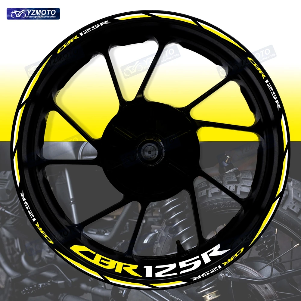 

For Honda CBR125R CBR 125R Motorcycle 17 Inch Front And Rear Wheel Sticker Hub Decal Modified Reflective Decorative Rim Stickers