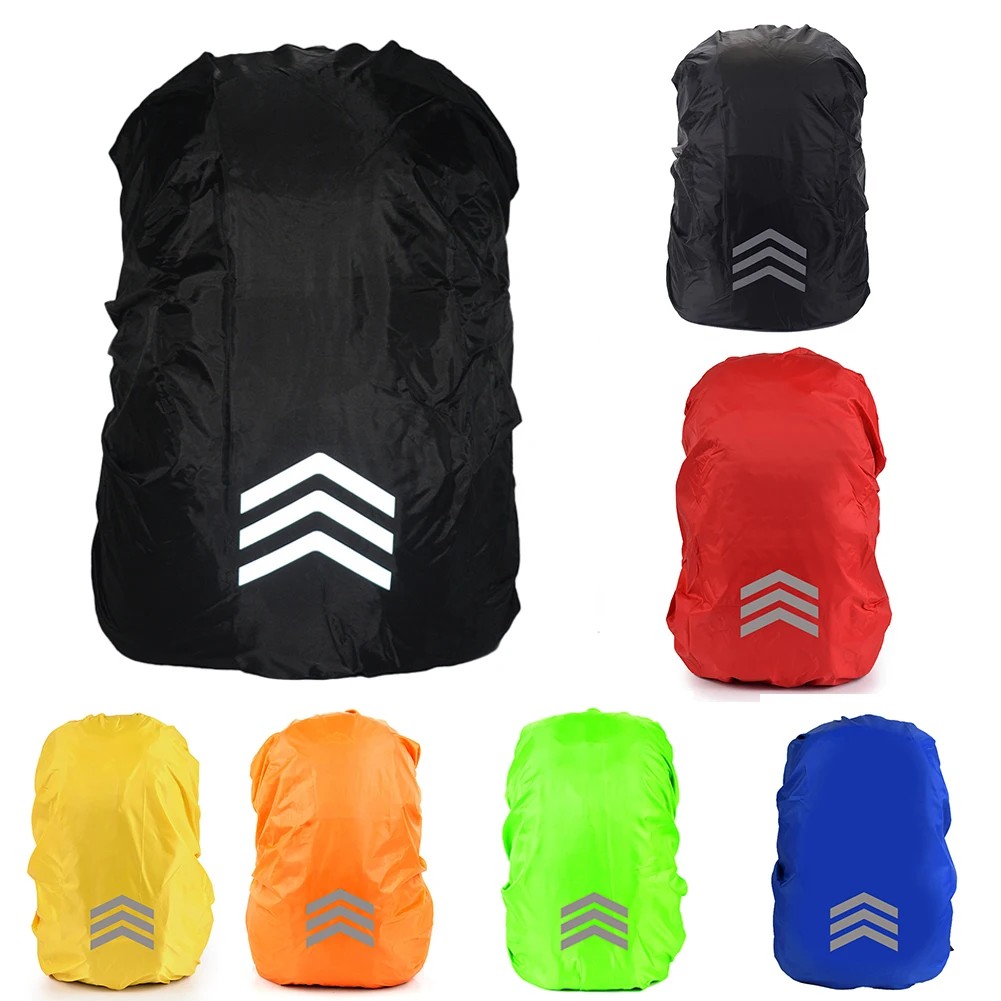 Housse de sac à dos réfléchissante et étanche, 18-45l, housse de pluie pour la visibilité nocturne, protection contre les Uv, anti-poussière pour l'extérieur