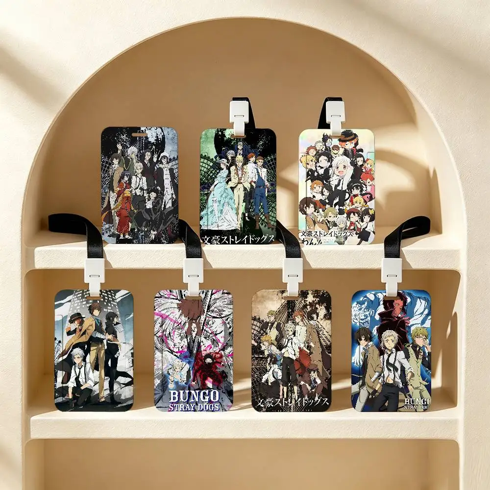 

Bungo Stray Dogs Anime Print Card Printed Tag Holder With Detachable Lanyard, Business Employee ID Card Holder