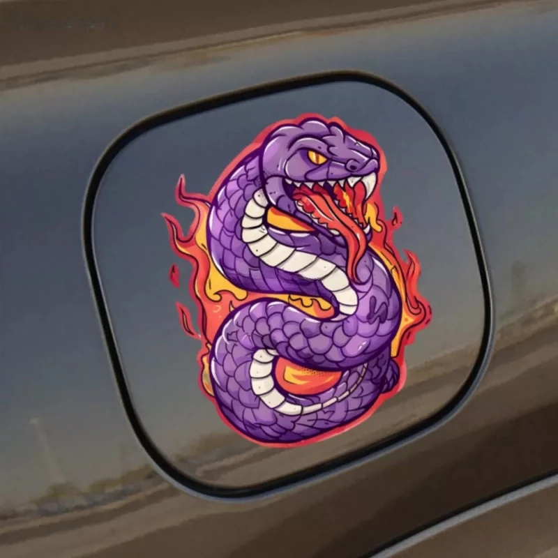 Purple Snake Car Decal Sticker Cartoon Cool for Door Window Motorcycle