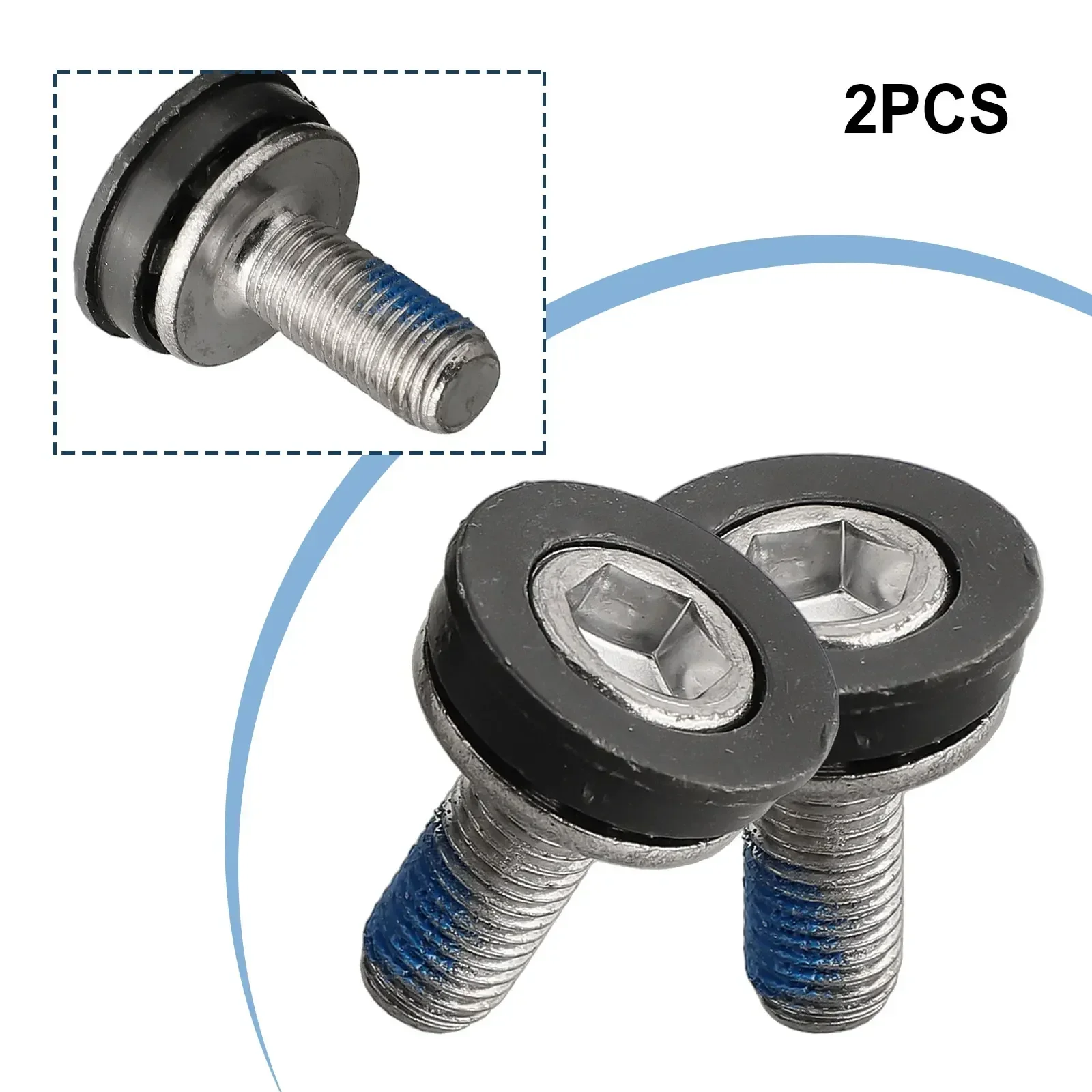 2 PCS Bicycle Bottom Bracket Axle Crank Bolts M8 Square Hole Central Axis Waterproof Steel Screws Bike Axle Accessories Parts