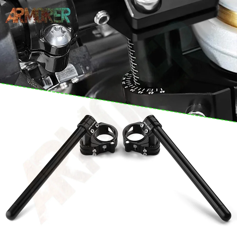 Motorcycle CNC Accessories Clip On Fork Tube Handle Bar 50mm For Kawasaki ZX6R zx7r ZX 6R 7RR 10R ZX10RR zxr400 ZZ-R 1400