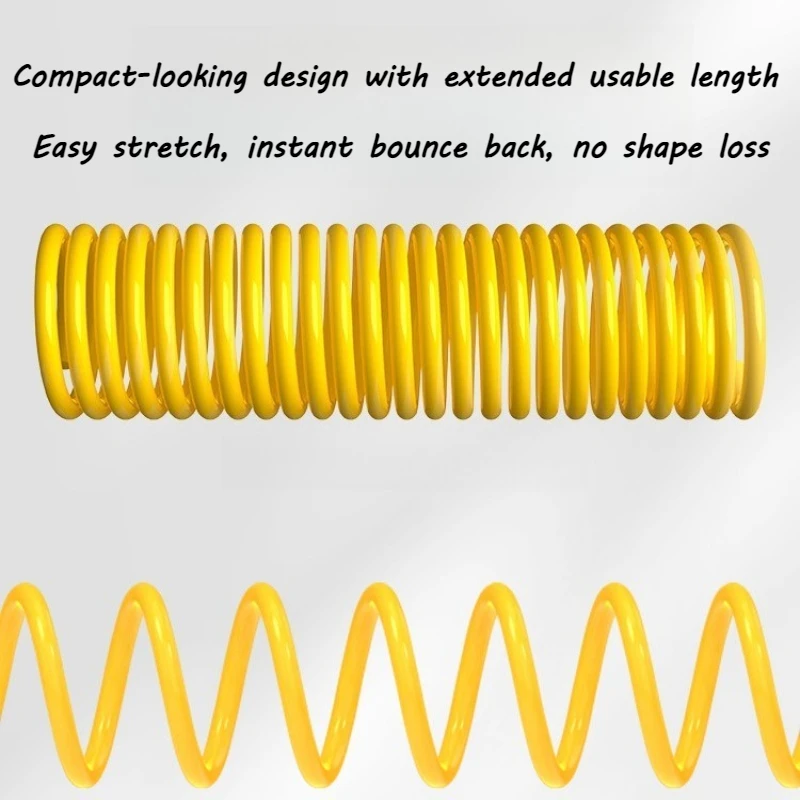 High Pressure Car Wash Water Gun with 10M Retractable Spring Hose Nozzle Portable Garden Water Sprayer Cleaning Tool for Car