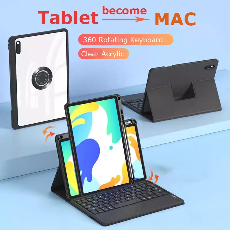 

for Xiaomi Redmi Pad 2 11 Inch 2025 Mipad 2 4G Wifi 360 Degree Rotating Stand Cover with Touchpad Keyboard Flip Detachable Case