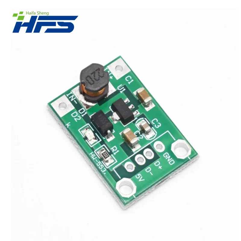 Mini Step Up Power Module, conversor de impulso, DC para DC, 600mA, 1-5V a 5V