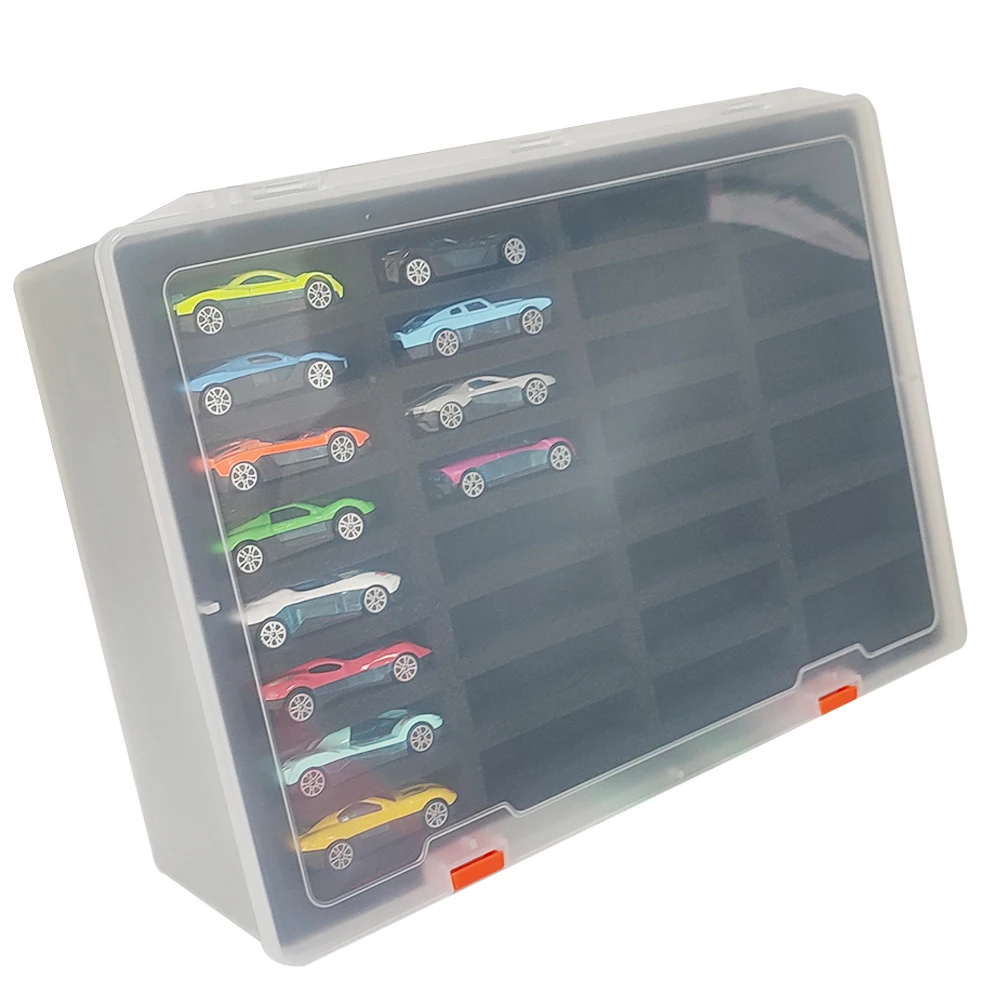 Car Models Toys With 3-Layer Foam 120 Slot DIY Sponge Miniature Figure Game  Storage Box Accessory For More Case Bag Display Cas