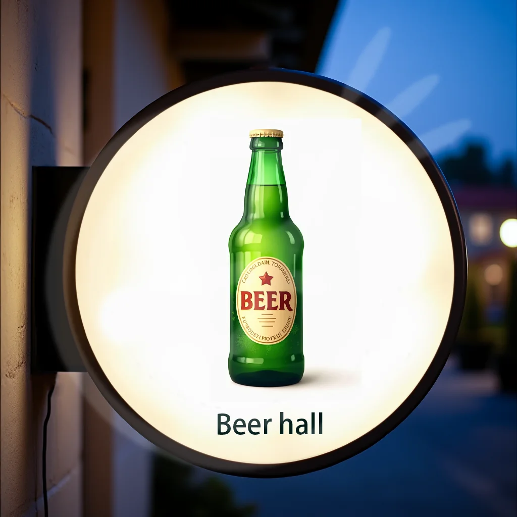 Custom Beer hall Led Light Box Sign Letters Outdoor Business Acrylic Signage Illuminated Signboard Waterproof House Shop Logo