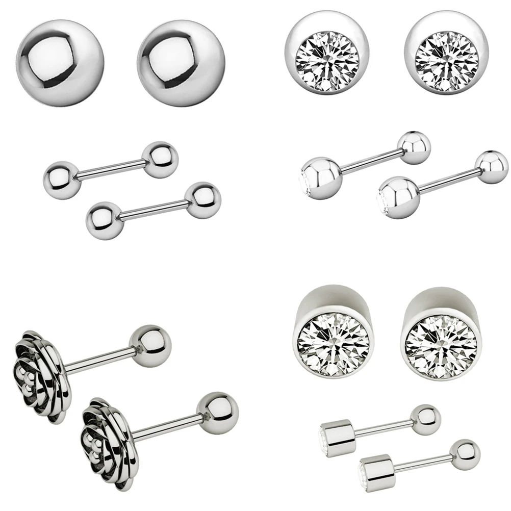 

Stainless Steel Piercing Jewelry Set Non Toxic Comfortable Daily Use Matching Clothes Great Gift Women Girls Body Jewelry