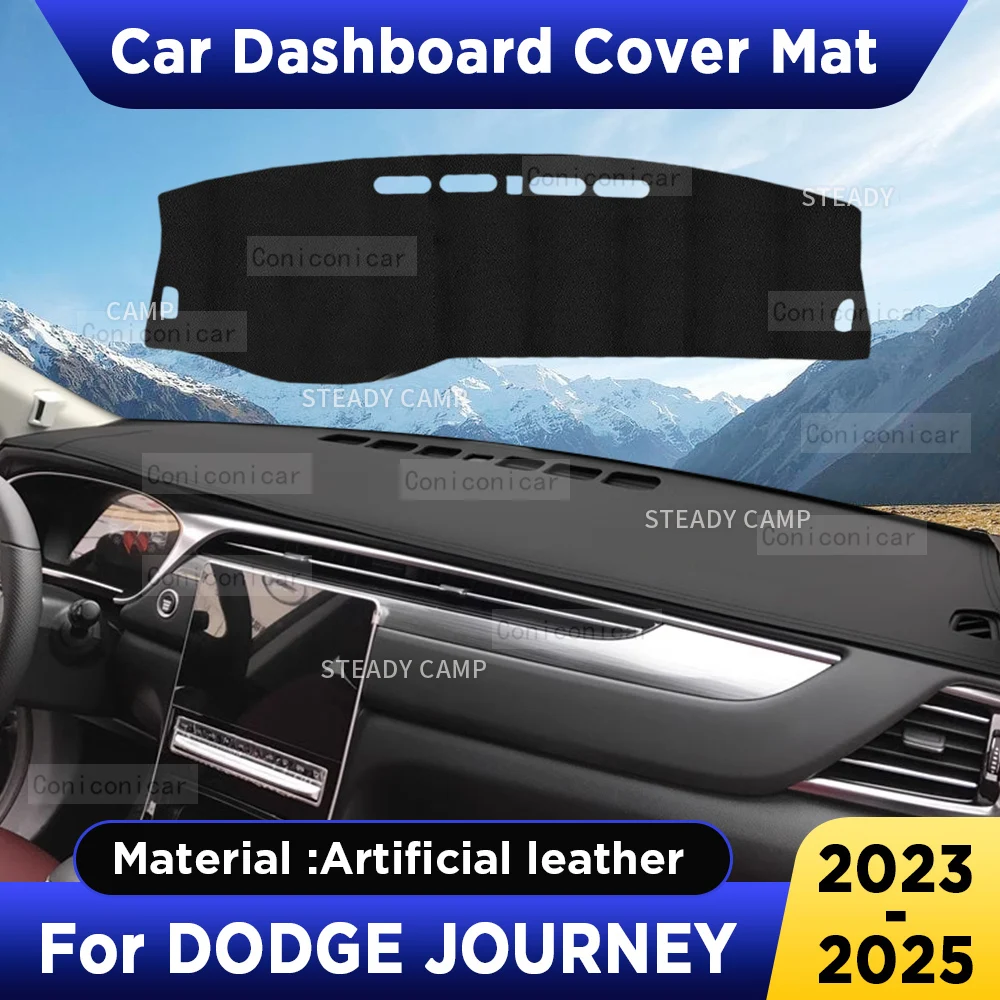 For DODGE JOURNEY 2023-2025 Car Dashboard Cover Mat Dash Board Sun Shade Pad Anti-UV Artificial Leather sun-proof Accessories