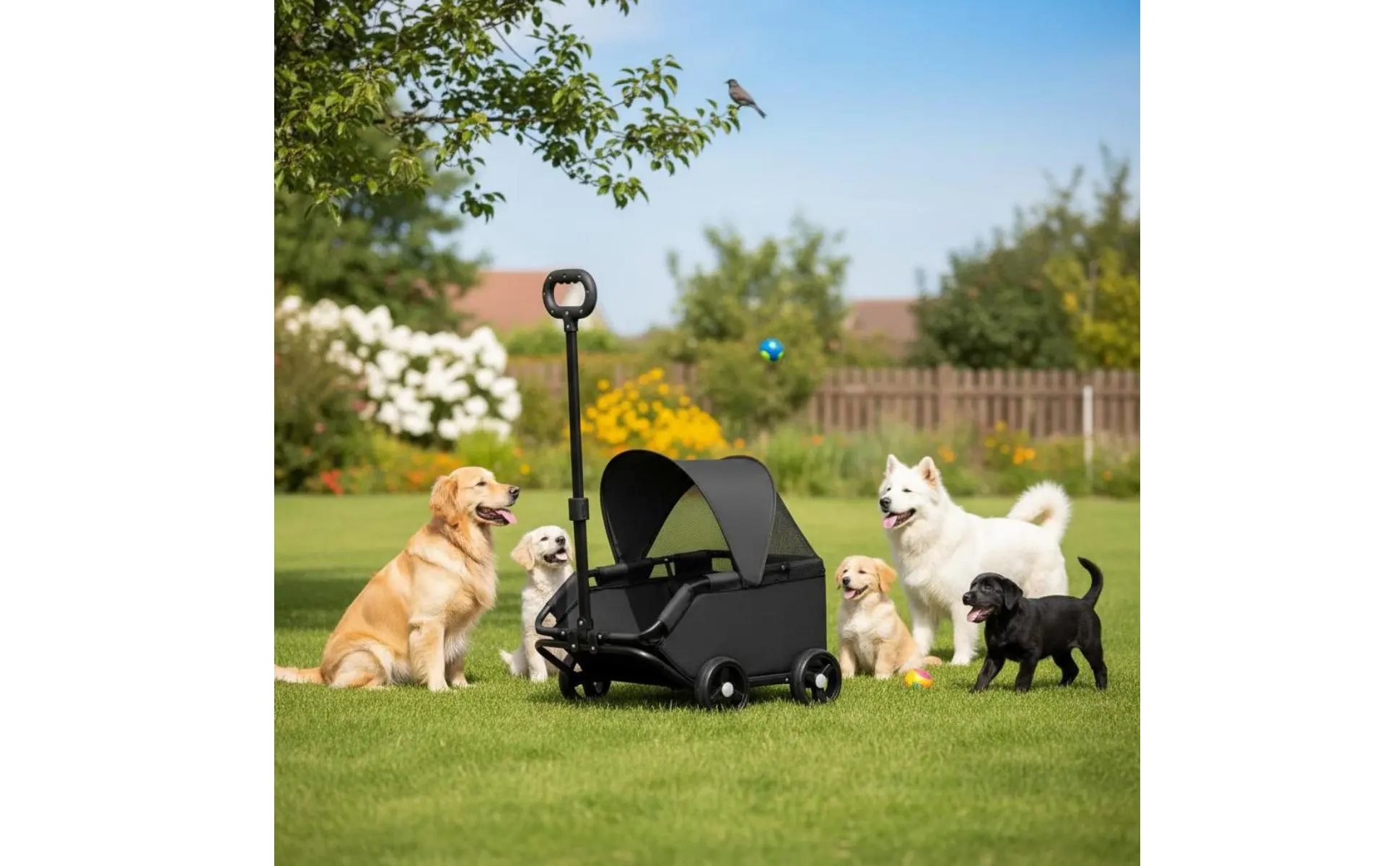 Small Pet Stroller Outdoor Use Foldable Pet Stroller for Cats, Park