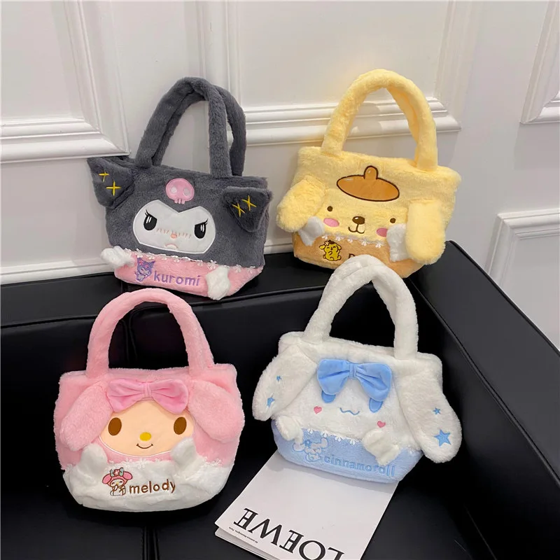 

Новая сумка с героями мультфильмов Sanrio Miniso, сумка на плечо, плюшевая сумка для игрушек, сумка Куроми, сумка для куклы-машины