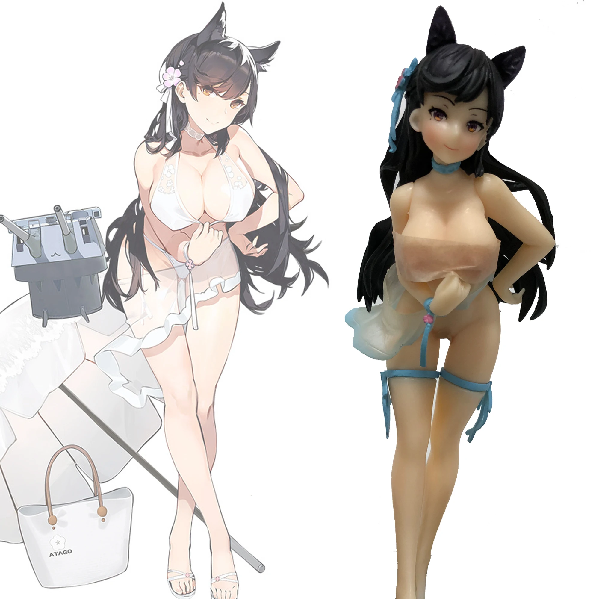 14CM Alter Azur Lane Atago 1/7 Midsummer March Ver Sexy Girl Anime Action Figures PVC Hentai Collection Doll Model Toys Gift