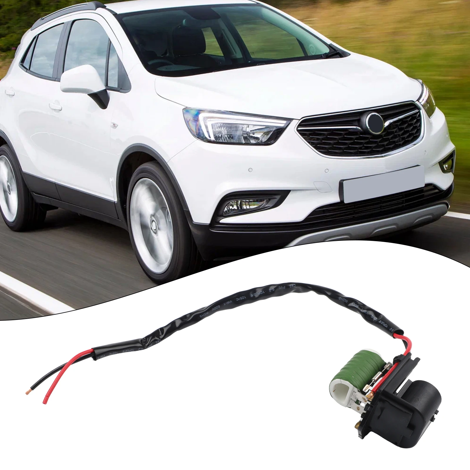 Car Climate Control Blower Fan Resistor for Vauxhall For Mokka X 2012 2019 Compatible with OEM 13427161 13360890