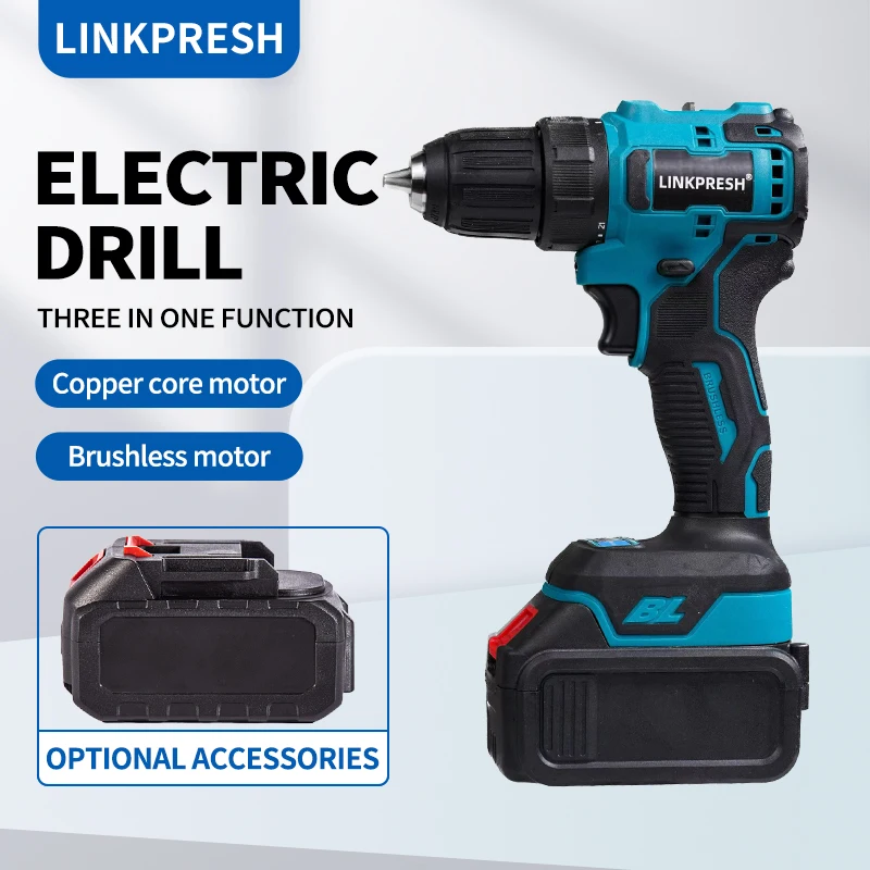 21V Electric Brushless Drill Cordless Screwdriver 40NM Drill Machine  Power Tools