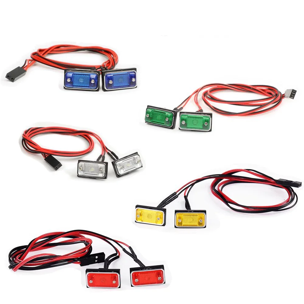 Carro de controle remoto RC retangular sinal de volta luz lateral TRX4 SCX10 caminhão trator # R001Y/R