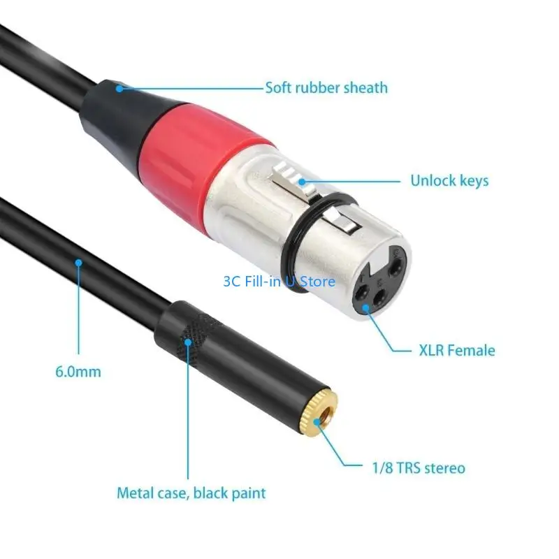 G8TA 3.5mm Stereo Female to Double Female Cable Adapter,Gold Plate Connectors,Balanced Double to 1/8 Adapter