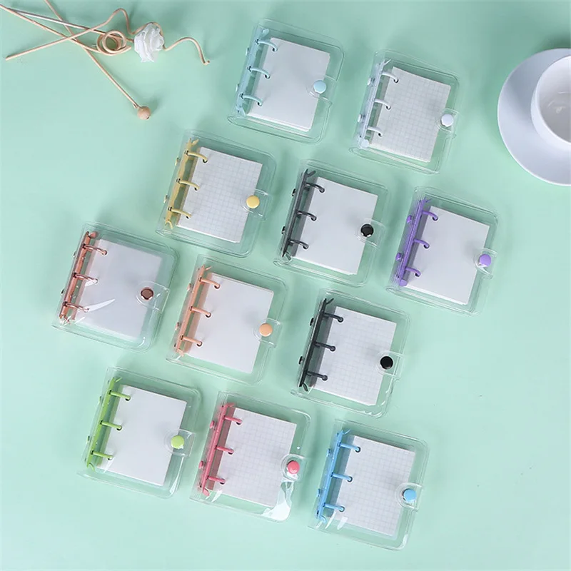 Loose Leaf Binder Notebook Kawaii 3 Rings Biner Planner Mini Notebpad DiaryJournal Planner Cute Pocket Book Office Supplies