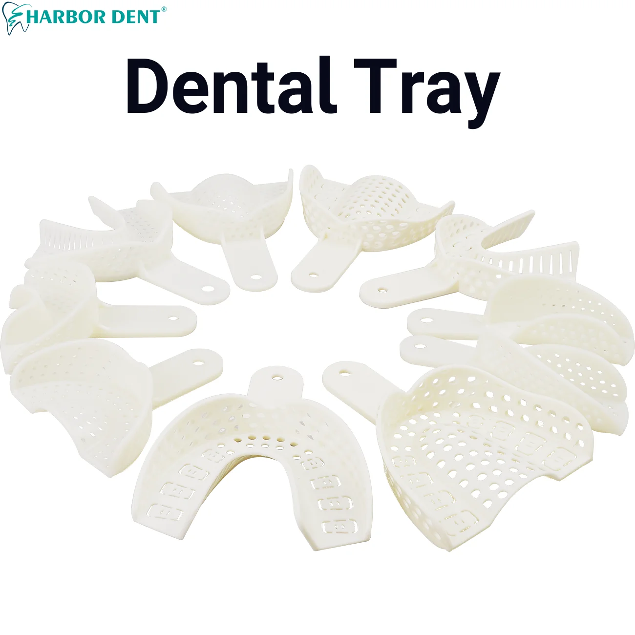 1Pairs Dental Plastic Tray Without Mesh 5 Combinations Bite Tray Teeth Holder Dentistry Oral Care Material