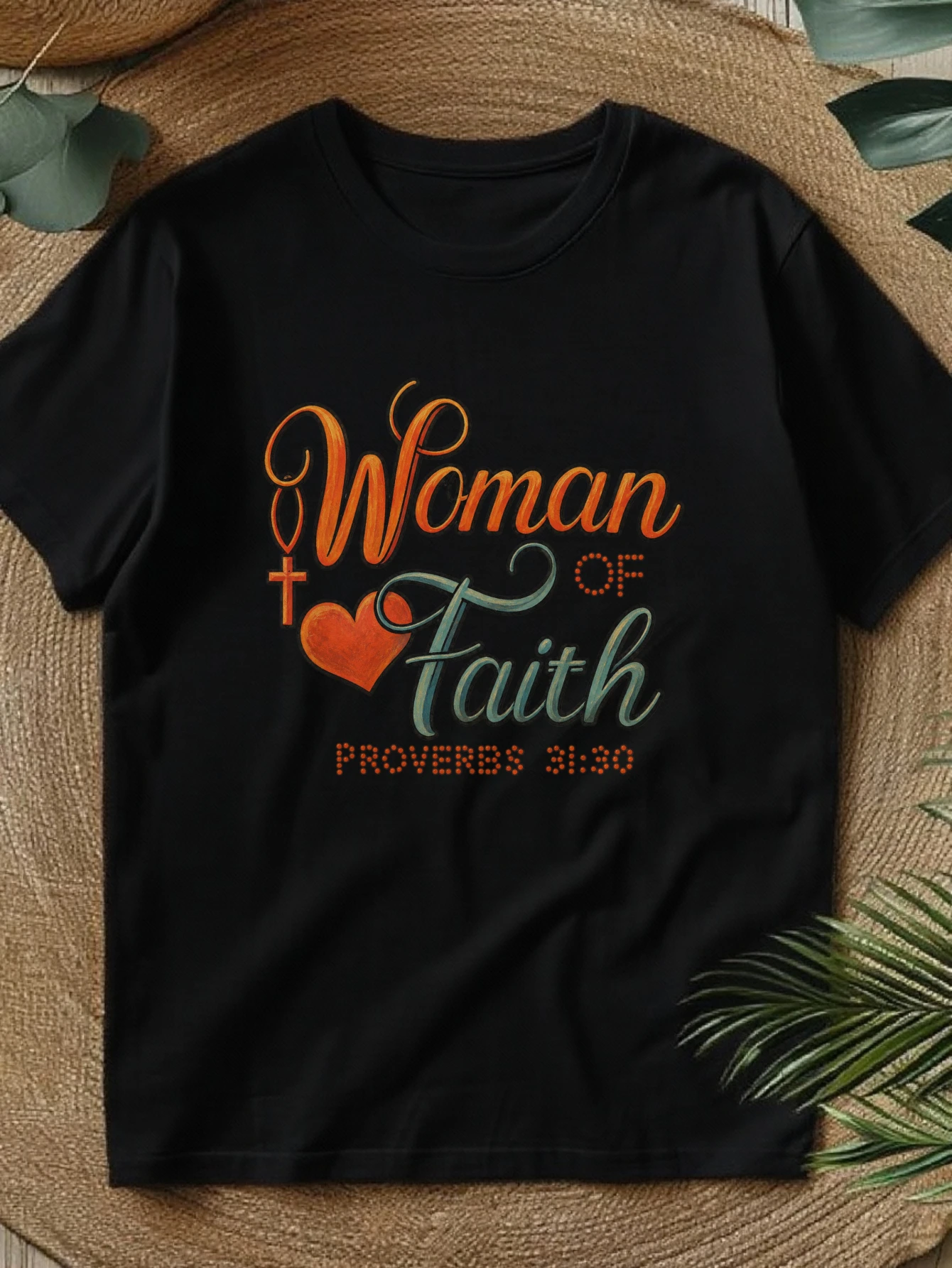 Vintage T-Shirt, Plain, Women's Round Neck T-Shirt, Spring/Summer Women's Clothing, Proverbs 31:30 Faith for Women, Stylish Casual Choice, Attitude T-Shirt, Local Delivery