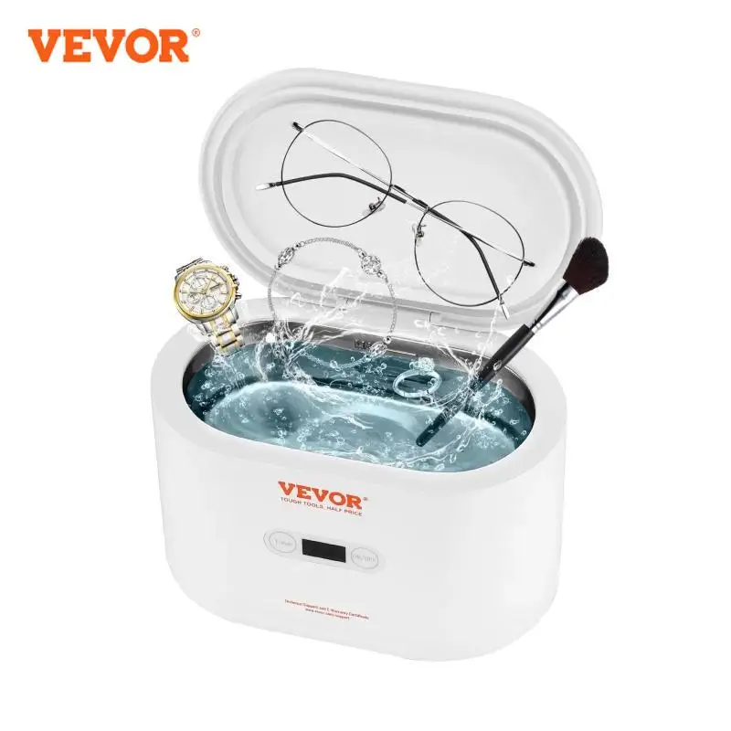 VEOVR 650ml Ultrasonic Cleaner Mini Portable Washing Machine Ultrasound Bath Sonic Cleaning Devices for Glasses Home Appliance