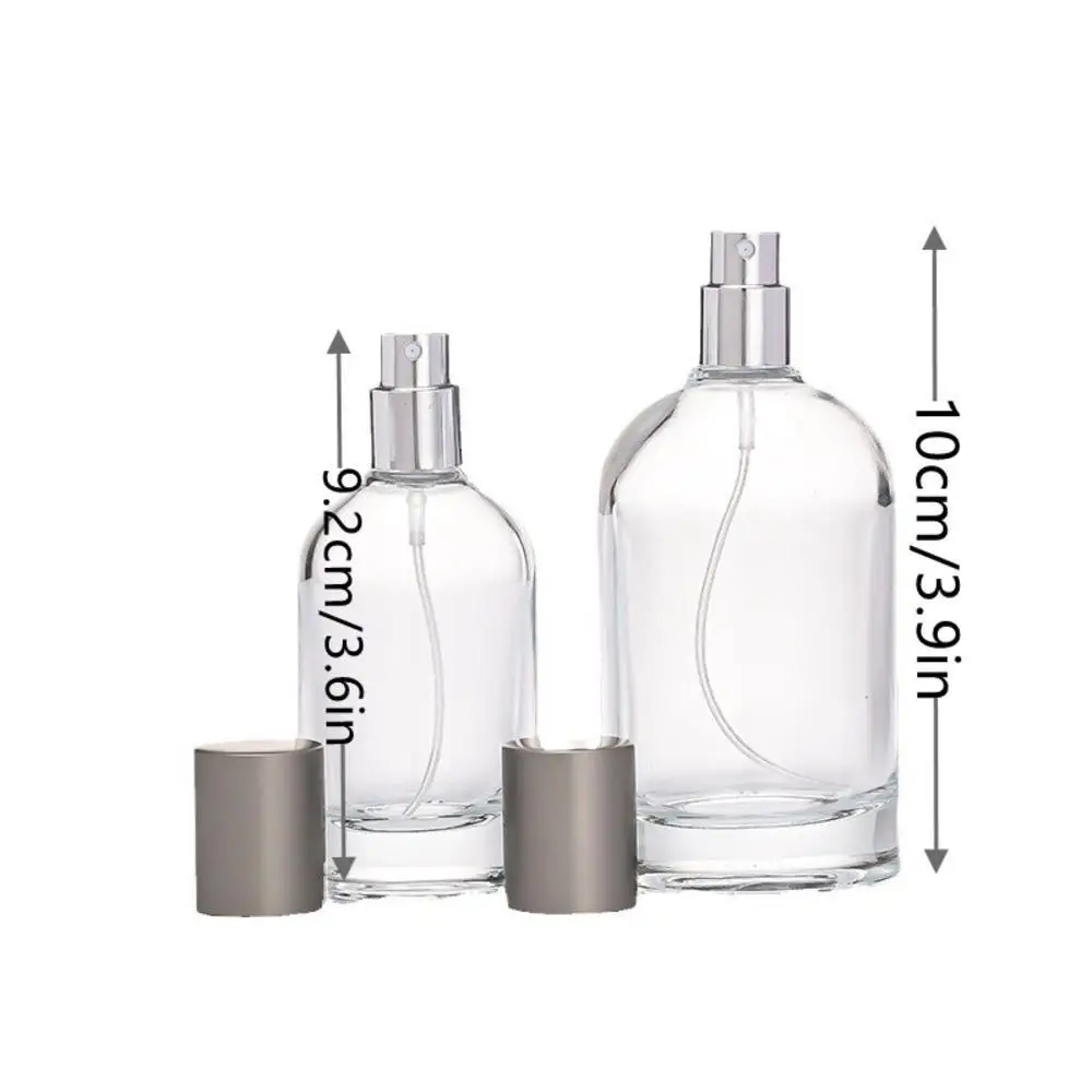 30/50ml Glass Empty Refillable Perfume Bottle Thick Glass Spray Bottles Cylindrical Sub-bottle Travel Parfum Atomizer Containers