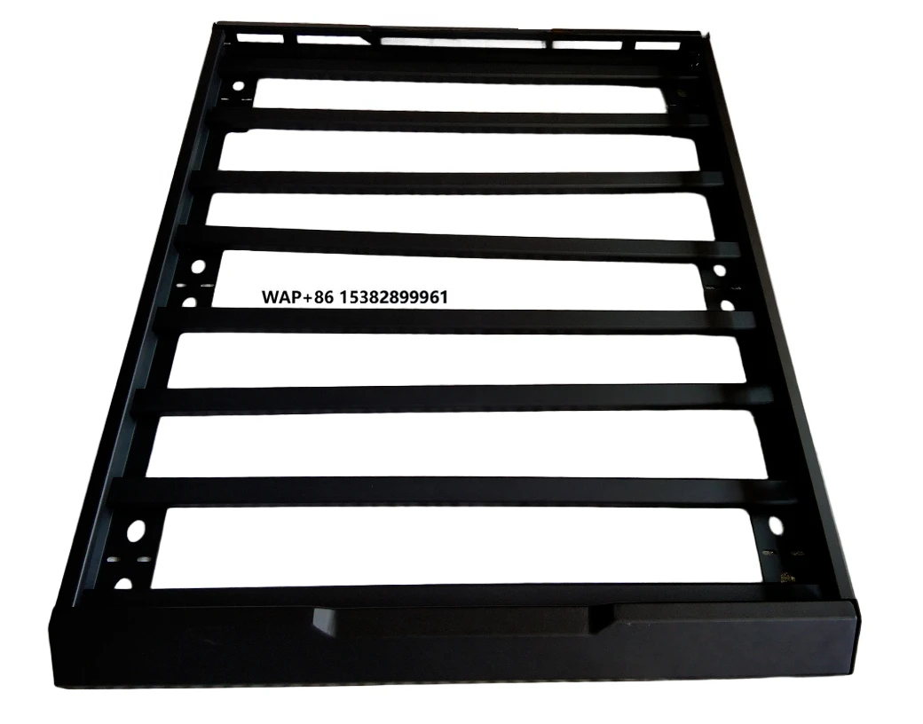 

For Jimny New Aluminum Steel Roof Rack Light Mounts Streamlined Design for Road Vehicle Cargo Simplicity Reliability Black