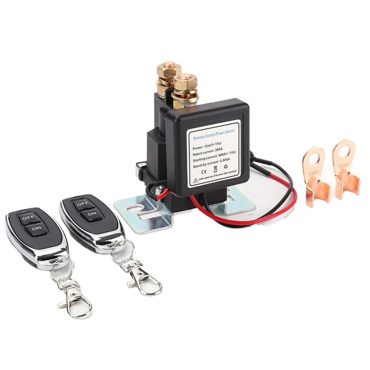 Battery Switch Relay 12V 500A Remote Control Power Switch Quick Disconnect Cut Off Isolator Switch Anti-Theft Switch