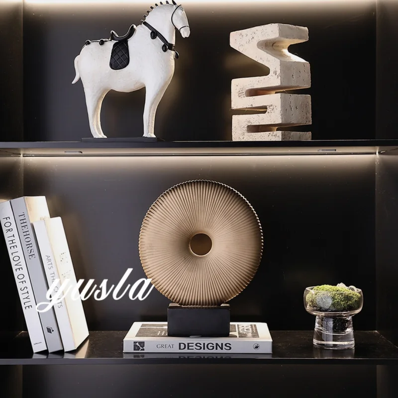 Cross-border vintage model room villa living room TV cabinet study home soft decoration