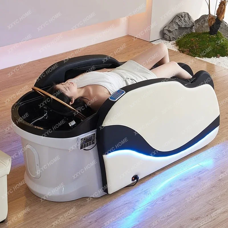Head therapy intelligent electric massage shampoo bed fumigation whole body constant temperature water circulation